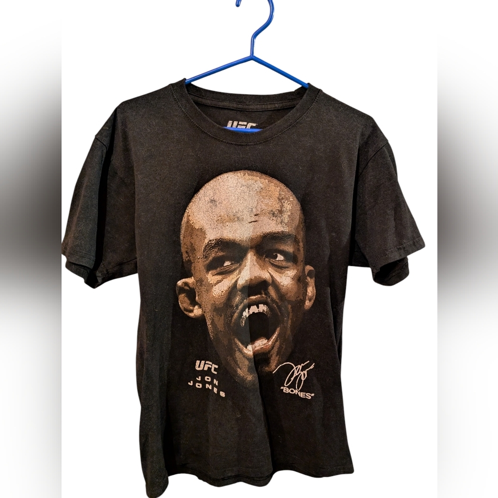 2/22$ UFC Jon Jones Black Graphic T-Shirt